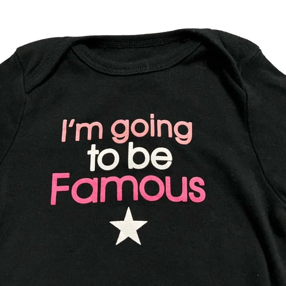 Old Navy 12-18m I'm Going To Be Famous Onesie Bodysuit
